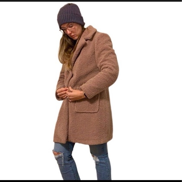 French Connection Faux Fur Teddy Coat 